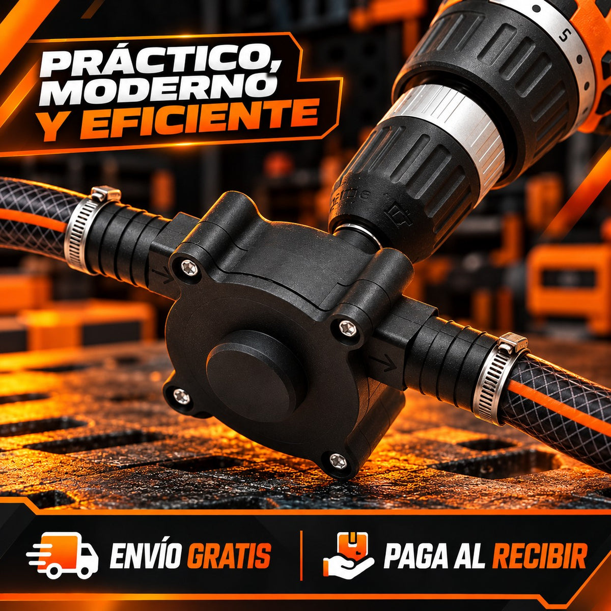 Bomba de taladro práctica, moderna y eficiente